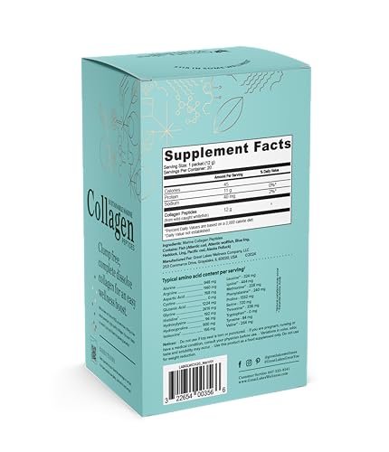 Etiqueta del producto colageno marino en polvo