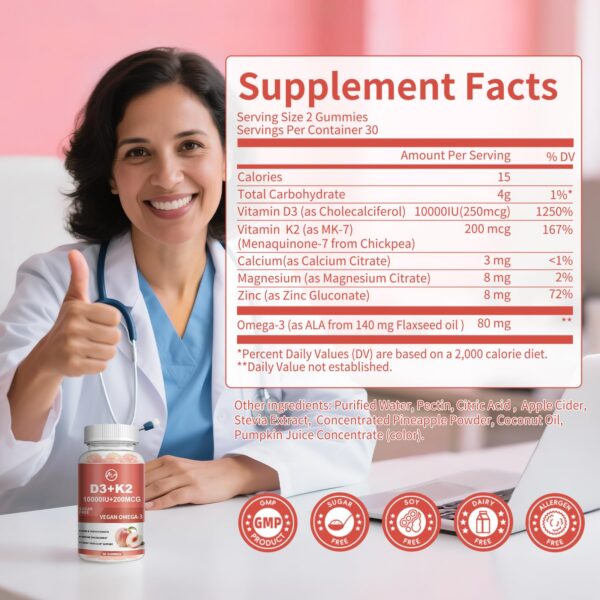 Etiqueta del producto Gominolas D3 K2