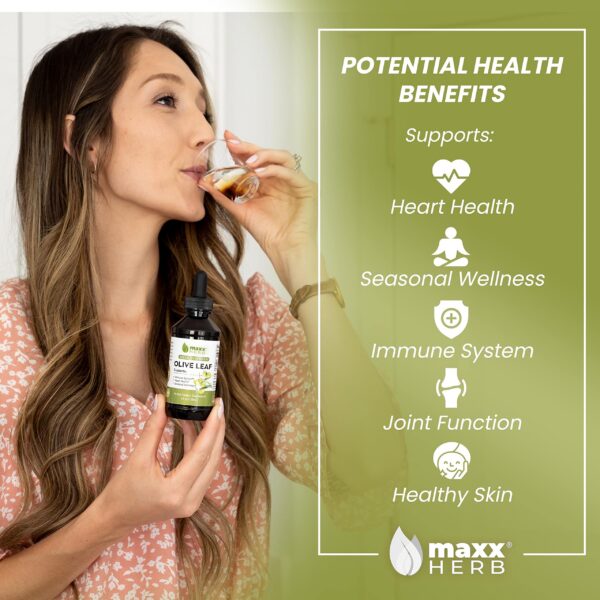 Etiqueta producto extracto hoja olivo Maxx Herb 4 oz