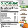 Etiqueta del producto glucosamina condroitina msm