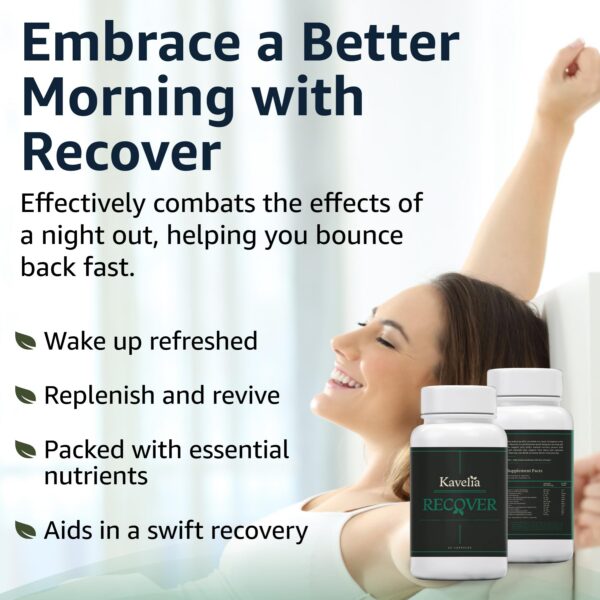 Version 1.0.0 Etiqueta del producto Kavelia Recovery ayuda hepática e hidratación
