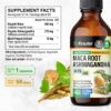 Etiqueta del producto maca y ashwagandha BIO KRAUTER en botella
