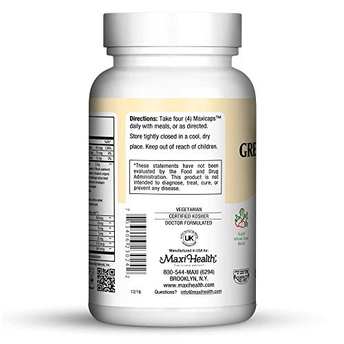 Etiqueta del producto Maxi Health Green Energee