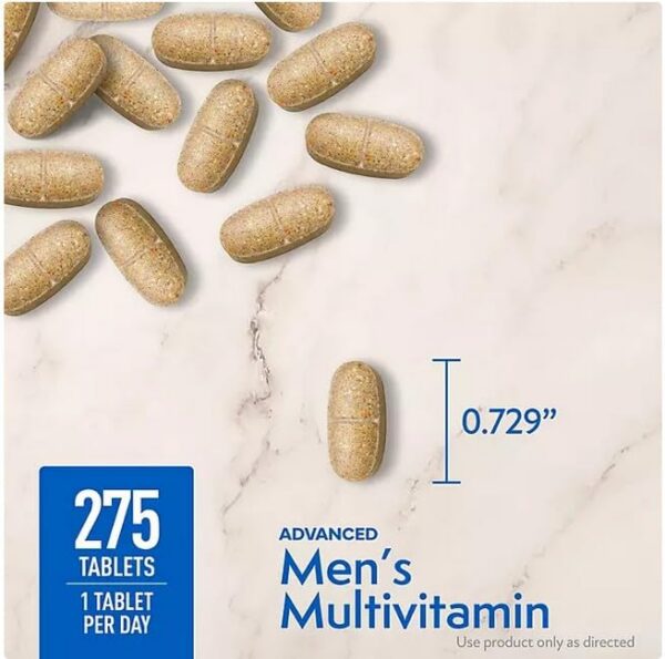 Etiqueta del producto multivitaminas para hombre Genérico