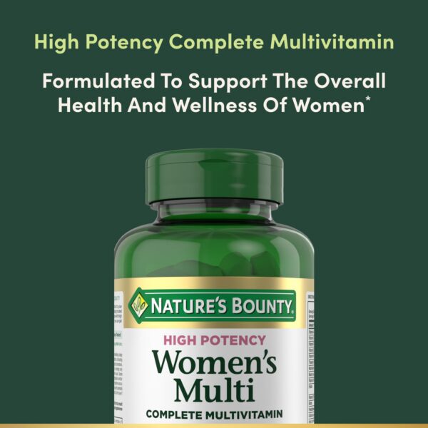 Version 1.0.0 Etiqueta producto multivitamínico mujeres alta potencia