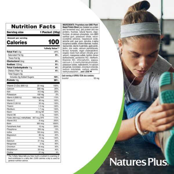 Etiqueta producto NaturesPlus SPIRU-TEIN Shake vainilla