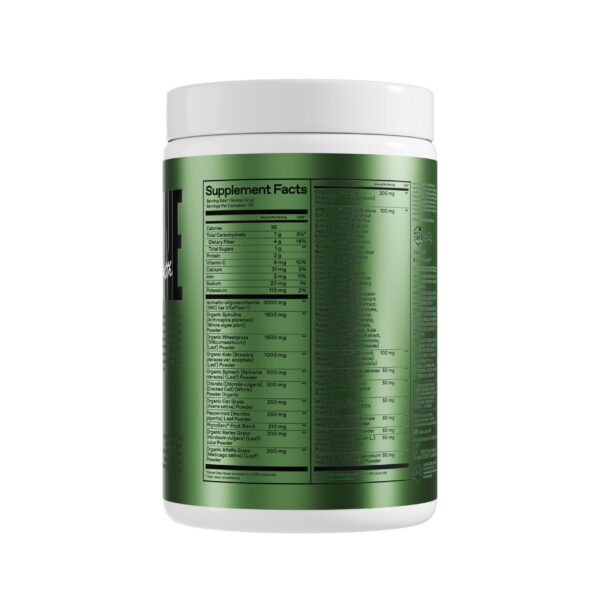 Etiqueta del producto ONE OF ONE Greens y salud intestinal