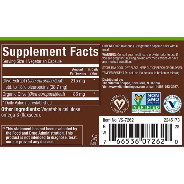 Etiqueta producto plnt hoja de olivo antioxidantes apoyo inmune