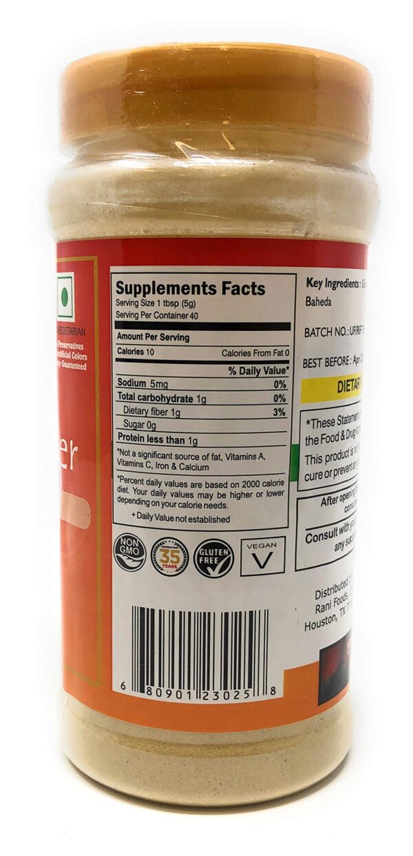 Version 1.0.0 Etiqueta producto Rani Triphla polvo 7 oz 200g