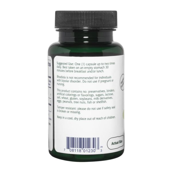 Etiqueta del producto Rhodiola Rosea Vitanica 200mg