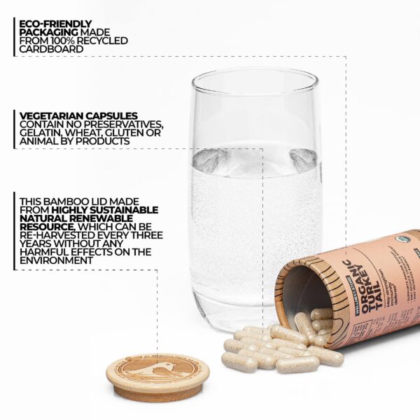 Etiqueta con información producto seta cola de pavo Wellnest.Store