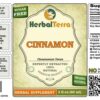 Etiqueta del producto tintura de canela HerbalTerra orgánica