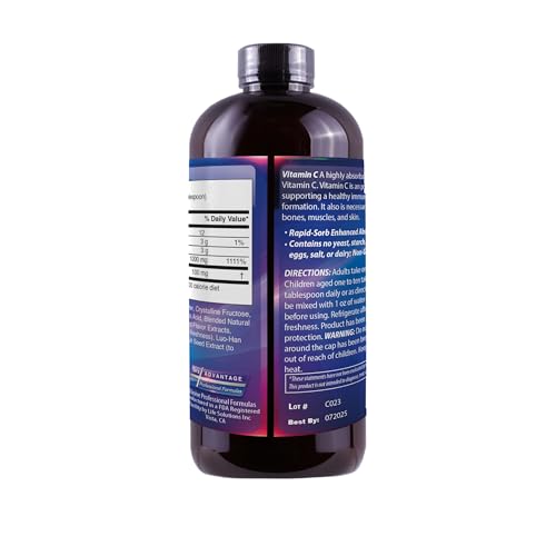 Etiqueta producto vitamina c líquida Drs Advantage 16 oz
