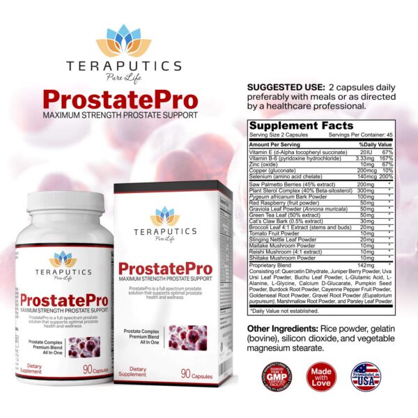 Version 1.0.0 Etiqueta ProstatePro suplemento próstata masculino 90 cápsulas
