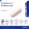 Version 1.0.0 Etiqueta Pure Encapsulations Cranberry D Mannose suplemento urinario