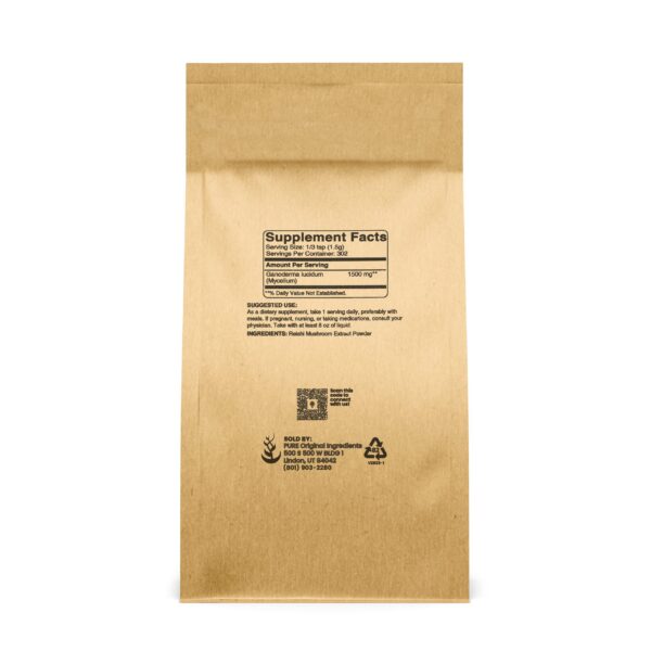 Version 1.0.0 Etiqueta PURE ORIGINAL INGREDIENTS Polvo Hongo Reishi