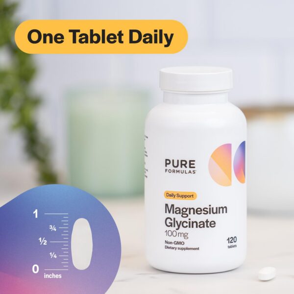 Etiqueta del suplemento PureFormulas Magnesio glicinato 100 mg