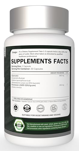 Etiqueta del producto Heroot quercetina bromelina