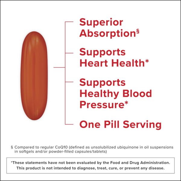 Version 1.0.0 Etiqueta de Qunol CoQ10 ubiquinol