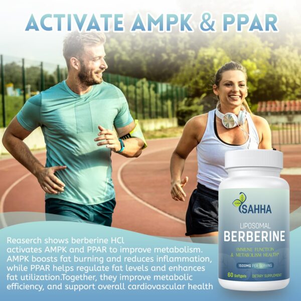 Etiqueta Sahha suplemento Berberina Liposomal 1500mg