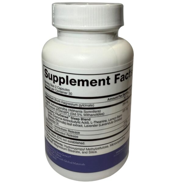 Version 1.0.0 Etiqueta SeneGence VitaSense suplemento sueño con ashwagandha melatonina