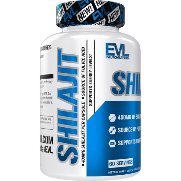 Etiqueta de Shilajit 400mg Evlution Nutrition