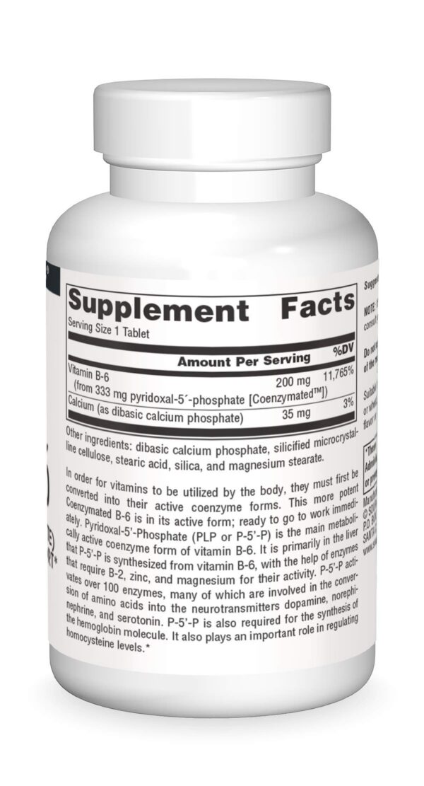 Etiqueta de Source Naturals B-6