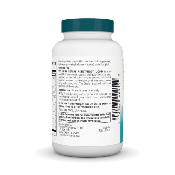 Etiqueta Source Naturals ingredientes y advertencias