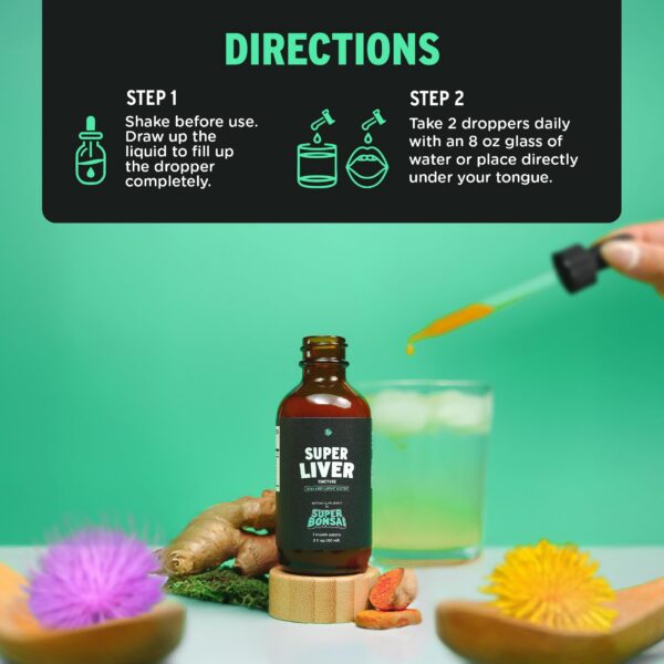 Etiqueta SuperBonsai apoyo hepático natural con cardo mariano