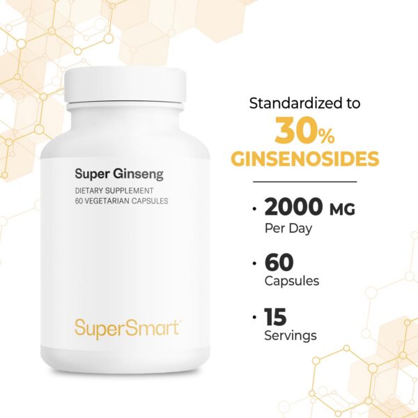 Etiqueta de suplemento Supersmart Ginseng 30% Ginsenósidos