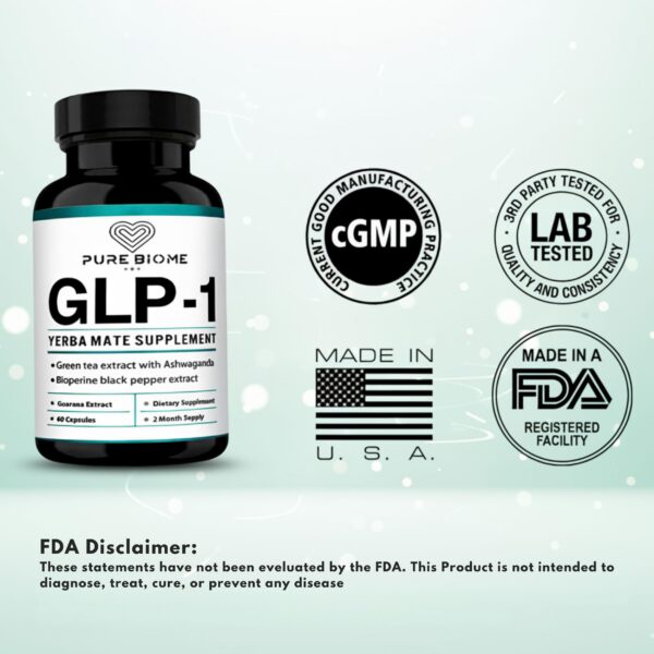 Etiqueta frontal del suplemento GLP-1