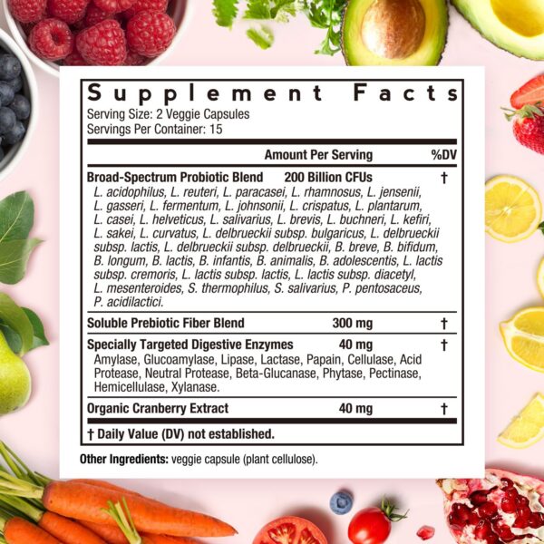 Etiqueta de suplemento femenino Doctor's Recipes con ingredientes naturales