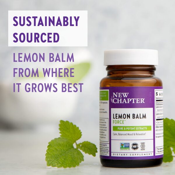 Etiqueta suplementaria Lemon Balm Force hoja pura