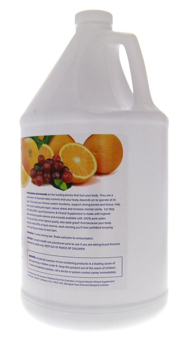 Version 1.0.0 Etiqueta suplemento 1 galón 1st Step for Energy vitaminas minerales