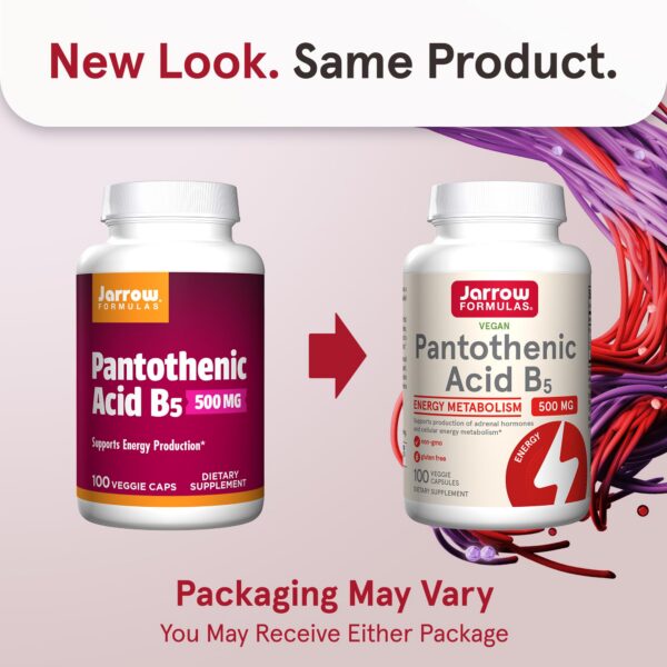 Etiqueta suplemento ácido pantoténico B5 Jarrow Formulas