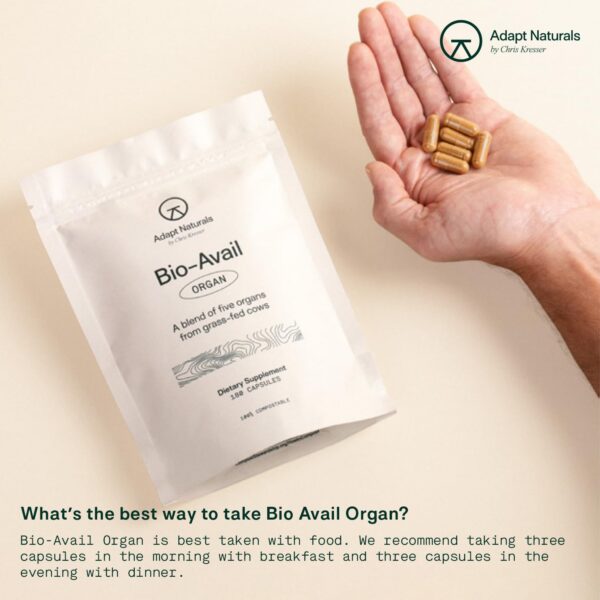 Version 1.0.0 Etiqueta de suplemento Adapt Naturals mezcla de órganos