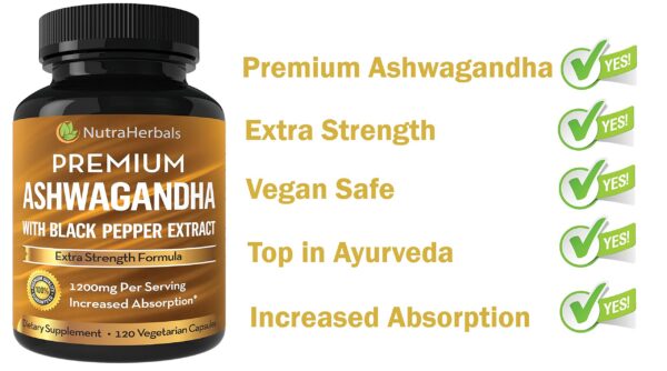 Etiqueta suplemento Ashwagandha NutraHerbals