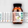 Etiqueta suplemento herbal ayurvédico amla y regaliz