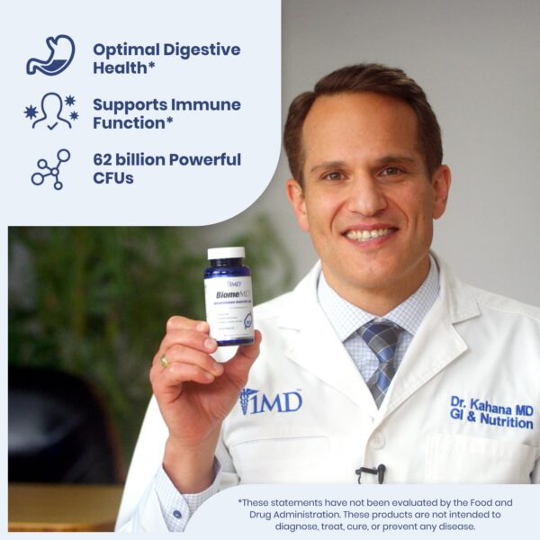 Version 1.0.0 Etiqueta suplemento BiomeMD 62 mil millones CFU