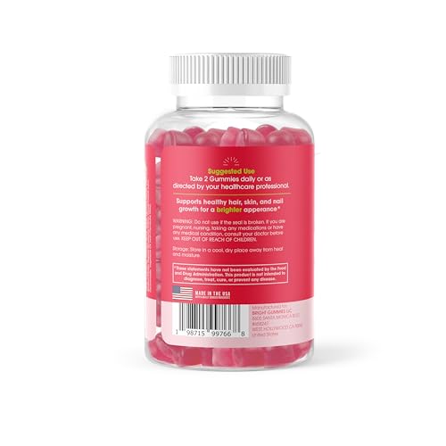Version 1.0.0 Etiqueta suplemento Bright Gummies biotina