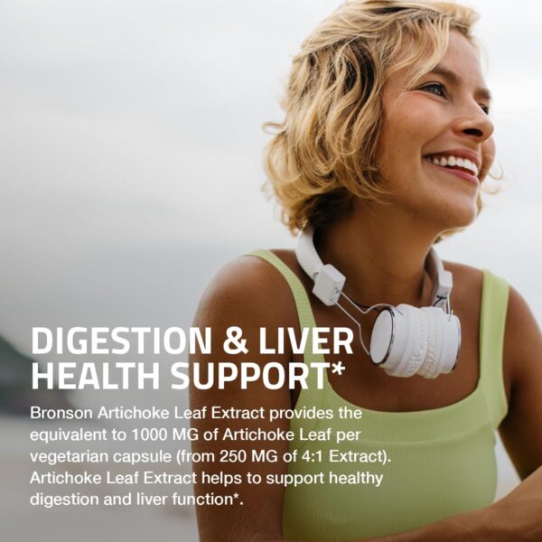 Version 1.0.0 Etiqueta suplemento Bronson extracto hoja alcachofa