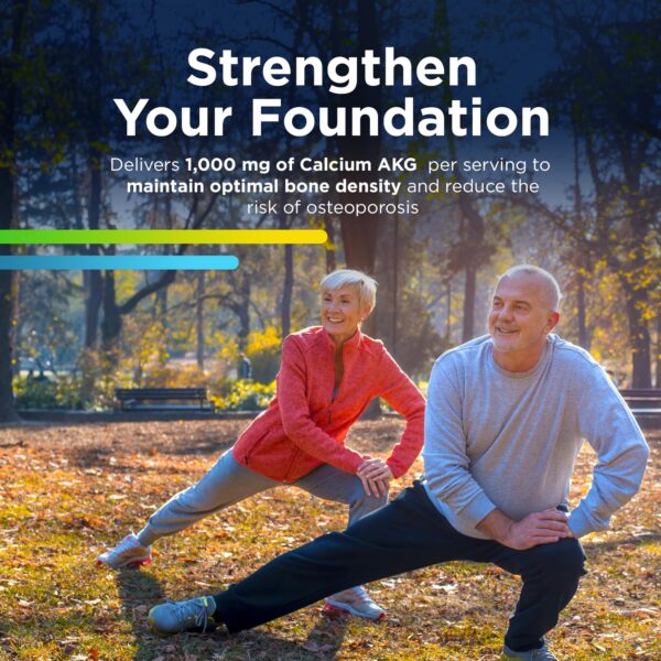 Etiqueta de suplemento Ca AKG con información nutricional