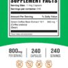 Etiqueta suplemento cápsulas café verde BulkSupplements