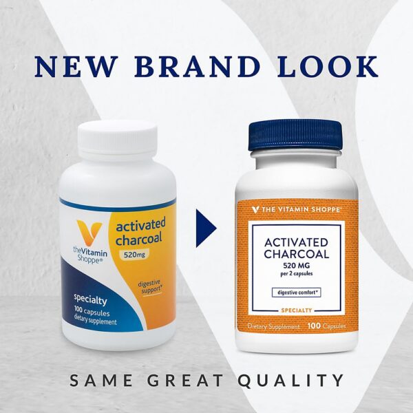 Etiqueta suplemento carbón activado The Vitamin Shoppe