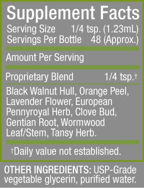 Version 1.0.0 Etiqueta del suplemento Cedar Bear Limpieza Intestinal 2 fl oz