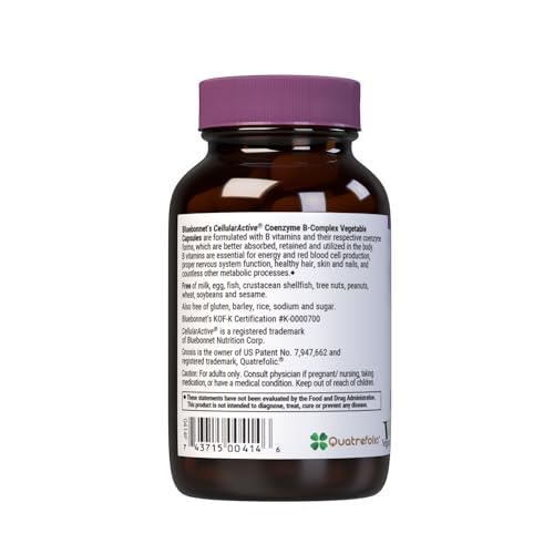 Version 1.0.0 Etiqueta suplemento complejo B Bluebonnet coenzima activa