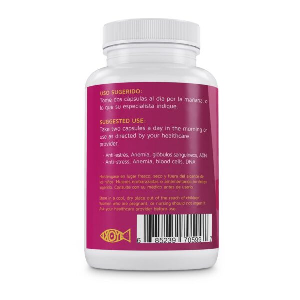 Etiqueta de suplemento complejo vitaminas B Betel Natural