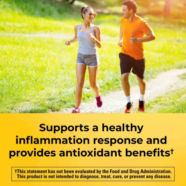 Version 1.0.0 Etiqueta frontal suplemento cúrcuma Nature Made con pimienta negra