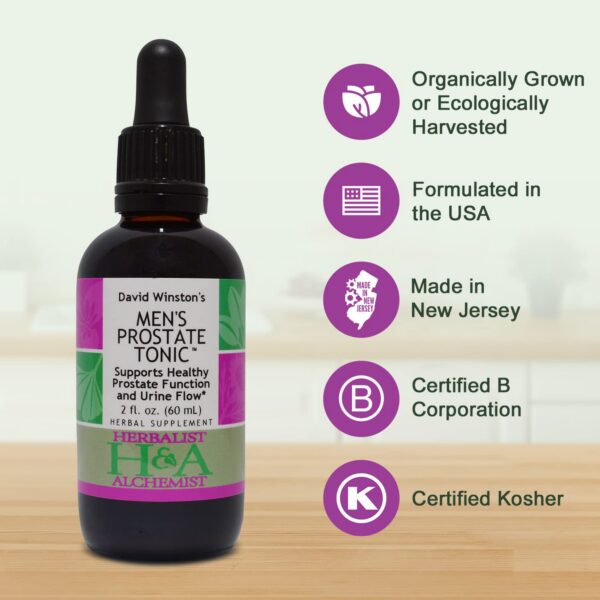 Etiqueta suplemento herbal David Winston Men's Prostate Tonic