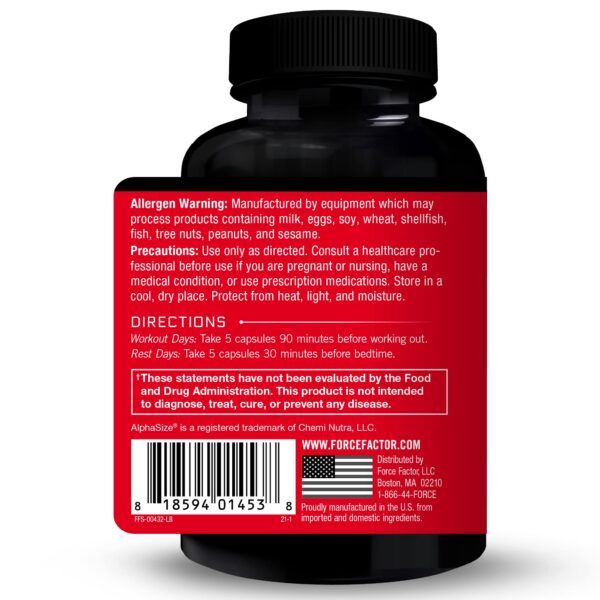 Suplemento Force Factor para aumento hormona crecimiento y fuerza